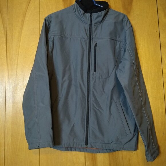 Old Navy Outdoor Men's Medium Long Sleeve Gray Zip Up Jacket With Pockets - Picture 1 of 5